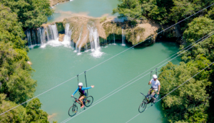 PASEA EN BICI A 80 METROS DE ALTURA EN LA HUASTECA